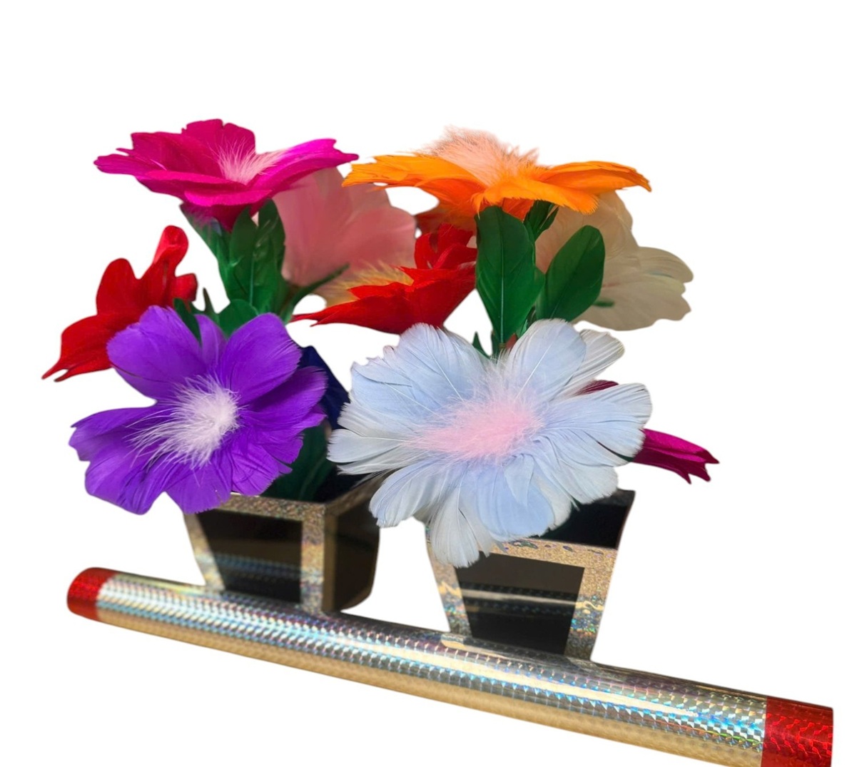 Flower Pot Split in Two, 10 Flowers
